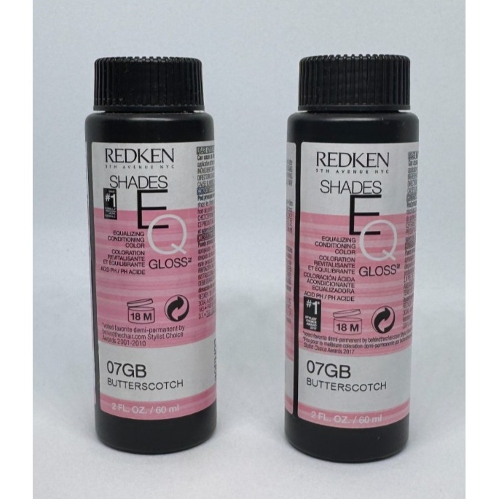 (2) REDKEN 5th Avenue NYC Shades EQ Gloss - Butterscotch 07GB - 2 FL OZ - NEW!!